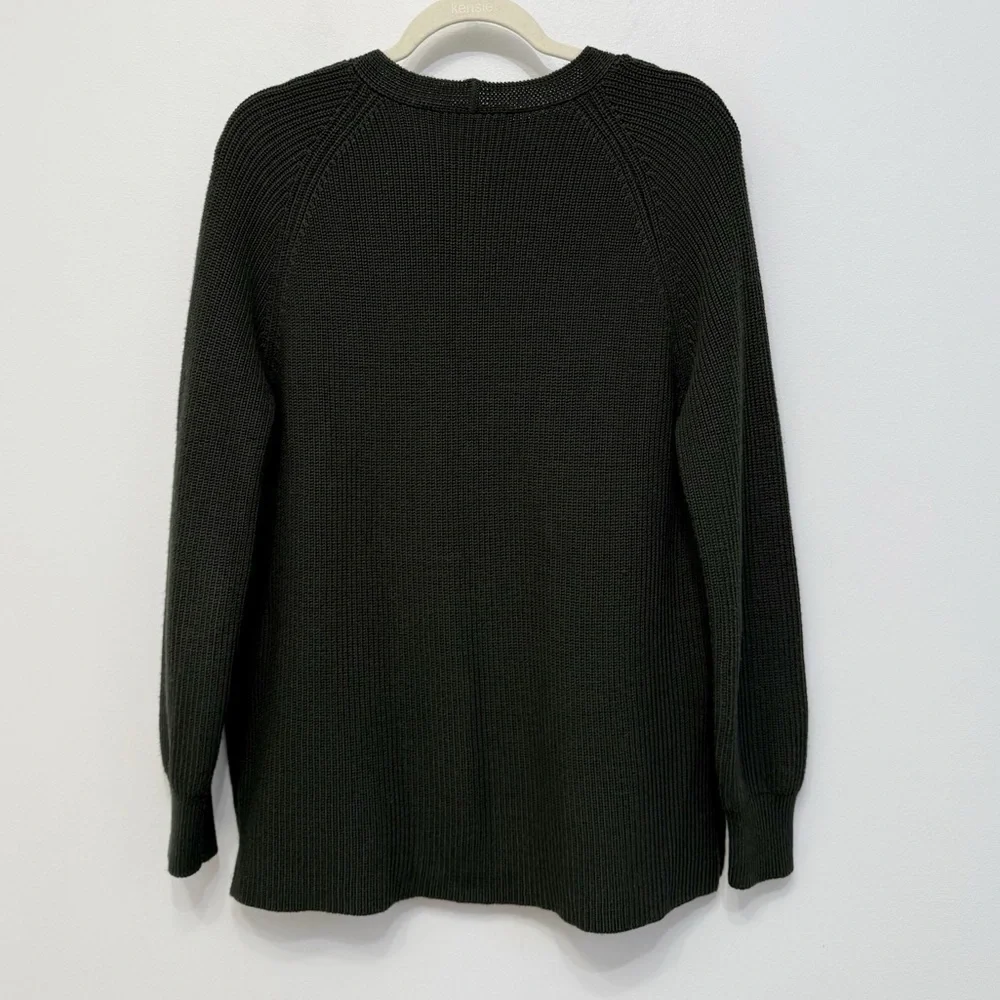 Athleta Forest Green Switchback Pullover Sweater Women’s XS Oversized Wool Blend